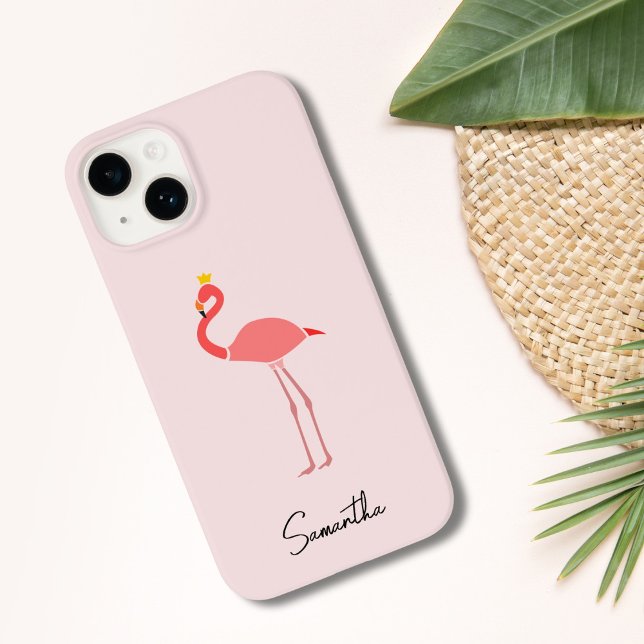 Modern Minimal Pink Flamingo Case-Mate iPhone Case (Creator Uploaded)