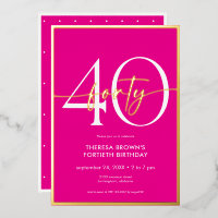 Modern Minimal Pink Gold Script Birthday