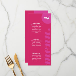 Modern Minimal Pink & Magenta Retro Arch Bold Menu