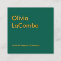 Modern minimal plain simple elegant green and gold