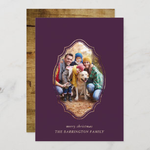 Modern Minimal Plum And Wood Photo