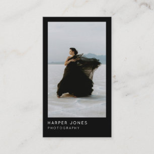 Modern Minimal Professional 2 Photo QR Code Business Card