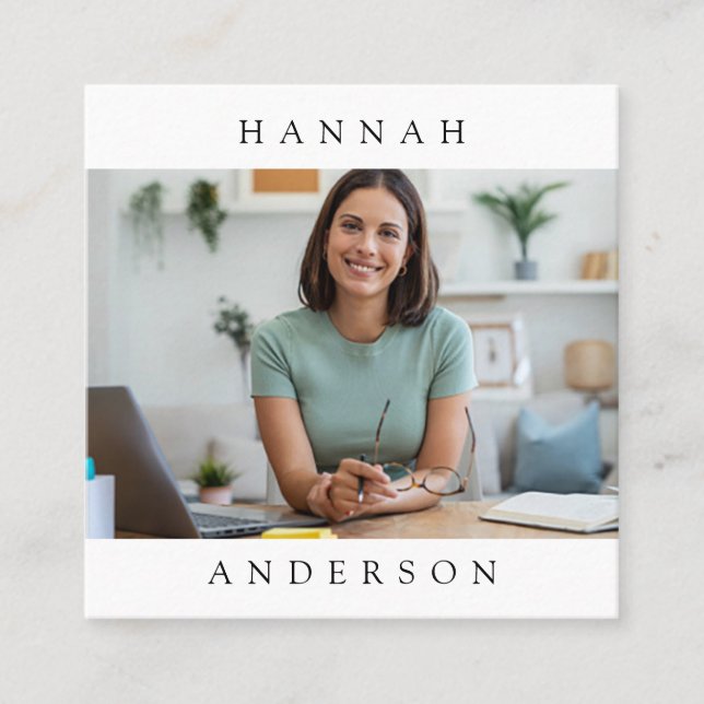 Modern Minimal Professional Business Card (Front)