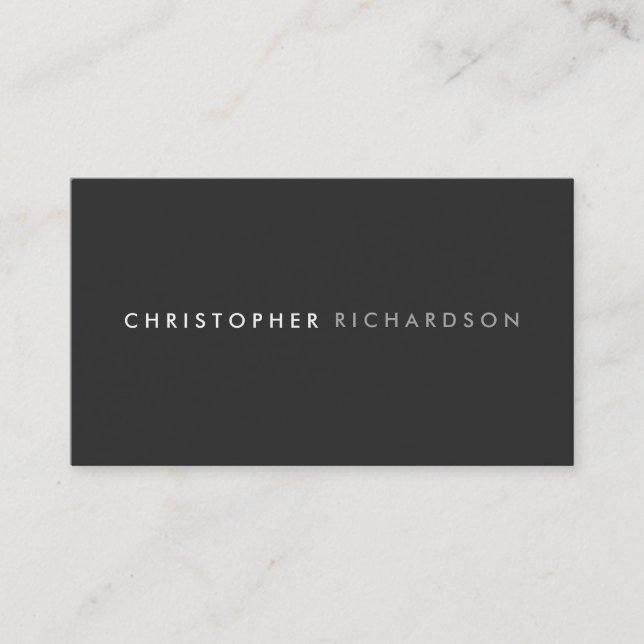 MODERN & MINIMAL Professional Business Card (Front)