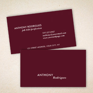 Modern Minimal Professional Business Card