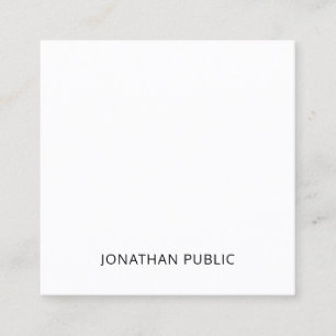 Modern Minimal Professional Cool Template Luxury Square Business Card