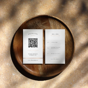 Modern Minimal Professional QR Business Card