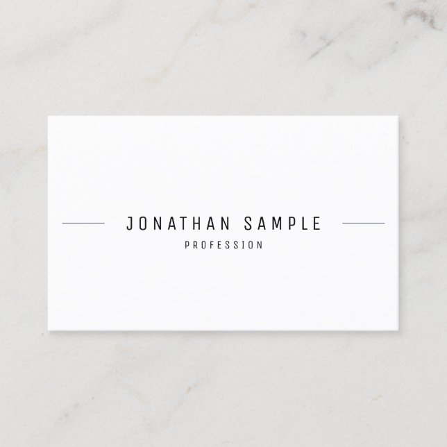 Modern Minimal Professional Simple Template Cool Business Card (Front)