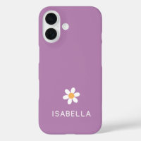 Modern Minimal Purple Daisy Name Girl