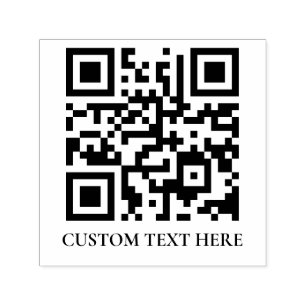 Modern Minimal QR Code Branding Design Self-inking Stamp