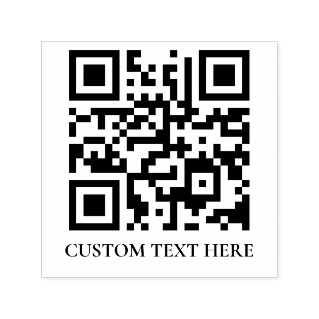 Modern Minimal QR Code Branding Design Self-inking Stamp (Design)
