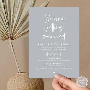 Modern Minimal Reception, "We are getting married" Invitation