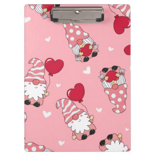 Modern Minimal Red Heart Valentine’s Day Present Clipboard