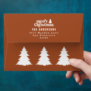 modern minimal retro typography christmas unique envelope
