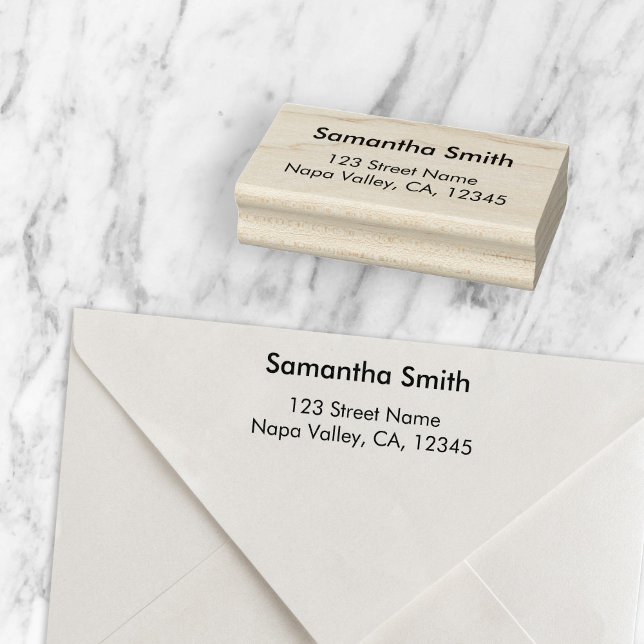 Modern Minimal Return Address Rubber Stamp (Creator Uploaded)