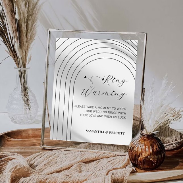 Modern Minimal Rings Warming Wedding  Sign (Creator Uploaded)
