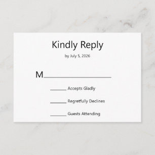 Modern Minimal Save the Date Enclosure Card