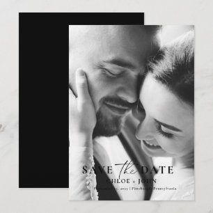 Modern Minimal Save the Date Invitation