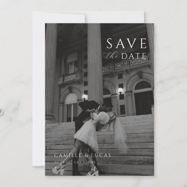 Modern Minimal Save the Date  Invitation (Front)