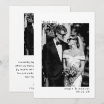 Modern Minimal Save the Date Thank You Card