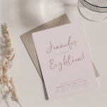 Modern Minimal Script 18th Birthday Blush Pink  Invitation<br><div class="desc">An elegant "18th Birthday" party invitation design with modern typography and custom text.</div>