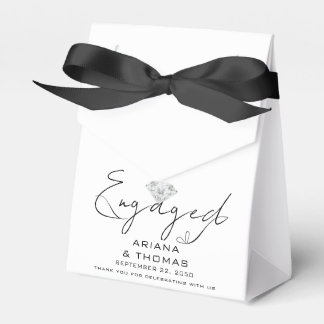 Modern Minimal Script Engagement Party Favour Box