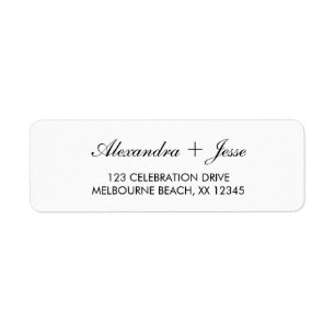 Modern Minimal Script Return Address Label