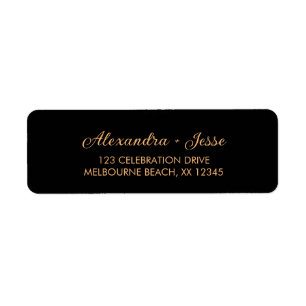 Modern Minimal Script Return Address Label
