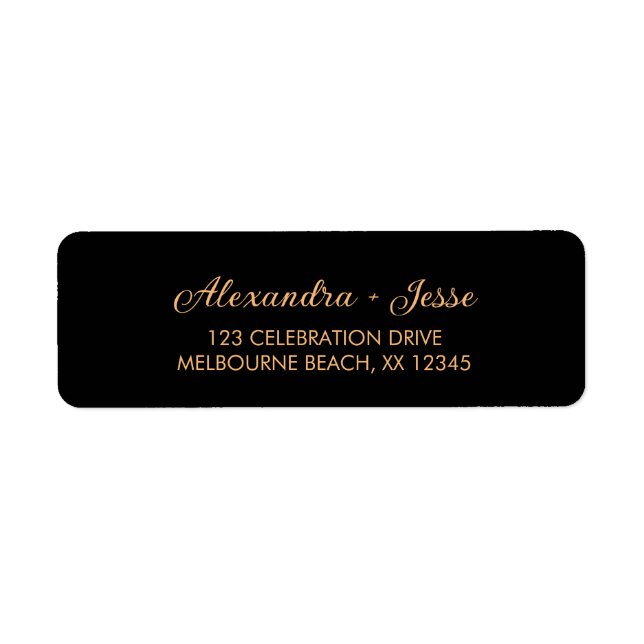 Modern Minimal Script Return Address Label (Front)