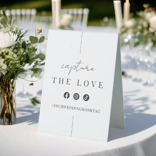 Modern Minimal Script Wedding Hashtag