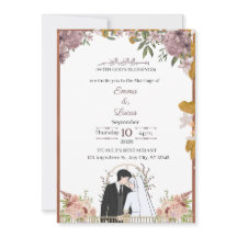 Modern Minimal Script Wedding Invitation – Emma &