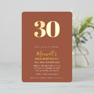 MODERN MINIMAL simple 30th birthday party brown