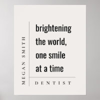Modern Minimal Simple Bold Dentist Gift