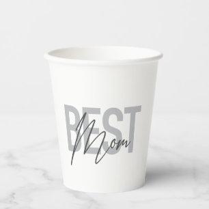 Modern, minimal, simple, cool design of Best Mum Paper Cups
