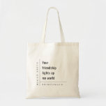 Modern Minimal Simple Friendship Bridesmaid Gift Tote Bag<br><div class="desc">If you need any further customisation please feel free to message me on yellowfebstudio@gmail.com.</div>