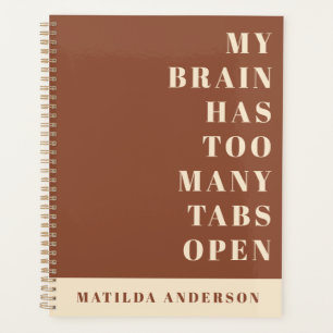 Modern minimal simple funny typography journal planner