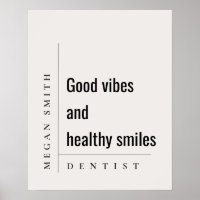 Modern Minimal Simple Healthy Smile Dentist Gift