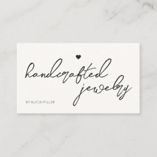 Modern Minimal Simple Heart QR Code Business Card