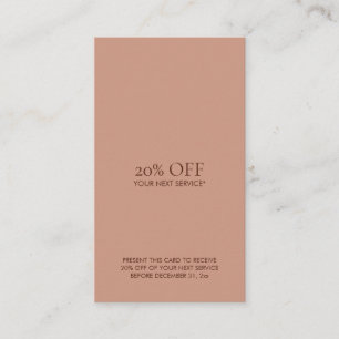Modern Minimal SimpleTypo Coffee Discount Vertical Business Card