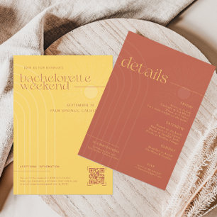 Modern Minimal Summer   Bachelorette Weekend Invitation