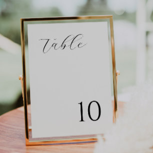 Modern Minimal Table Number Card
