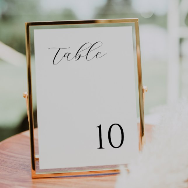 Modern Minimal Table Number Card (Creator Uploaded)