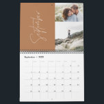 Modern minimal terracotta 2 photo family elegant calendar<br><div class="desc">Modern minimal rust terracotta multi photo 2 photograph per month family calendar. A stylish bold way to show your family photographs.</div>