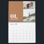 Modern minimal terracotta multi photo family calendar<br><div class="desc">Modern minimal rust terracotta multi photo family calendar. A stylish bold way to show your family photographs.</div>