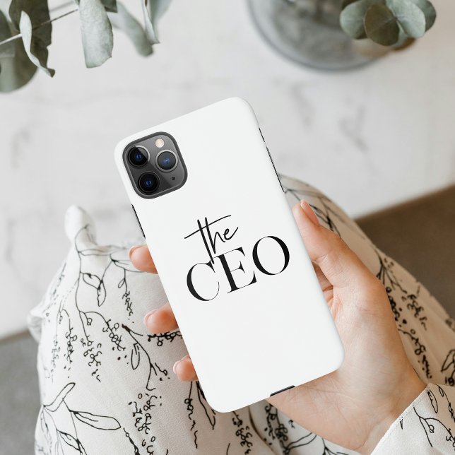 Modern Minimal The CEO Black iPhone Case (Creator Uploaded)