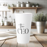 Modern Minimal The CEO Black Latte Mug<br><div class="desc">Modern Minimal The CEO Black</div>