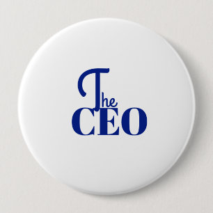 Modern Minimal The CEO Blue 10 Cm Round Badge