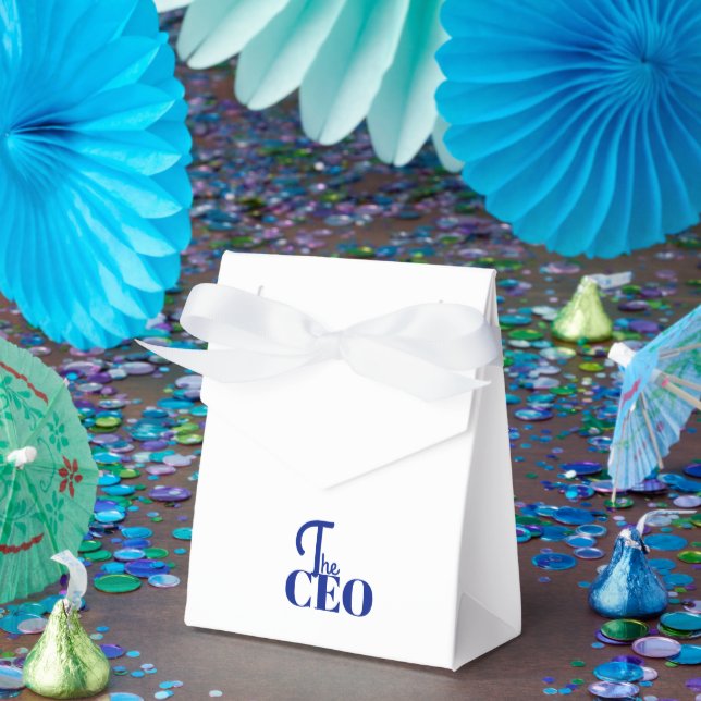 Modern Minimal The CEO Blue Favour Box (Party)
