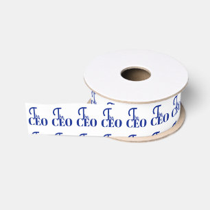 Modern Minimal The CEO Blue Grosgrain Ribbon