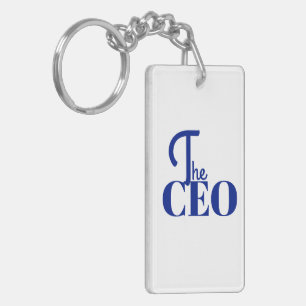 Modern Minimal The CEO Blue Key Ring